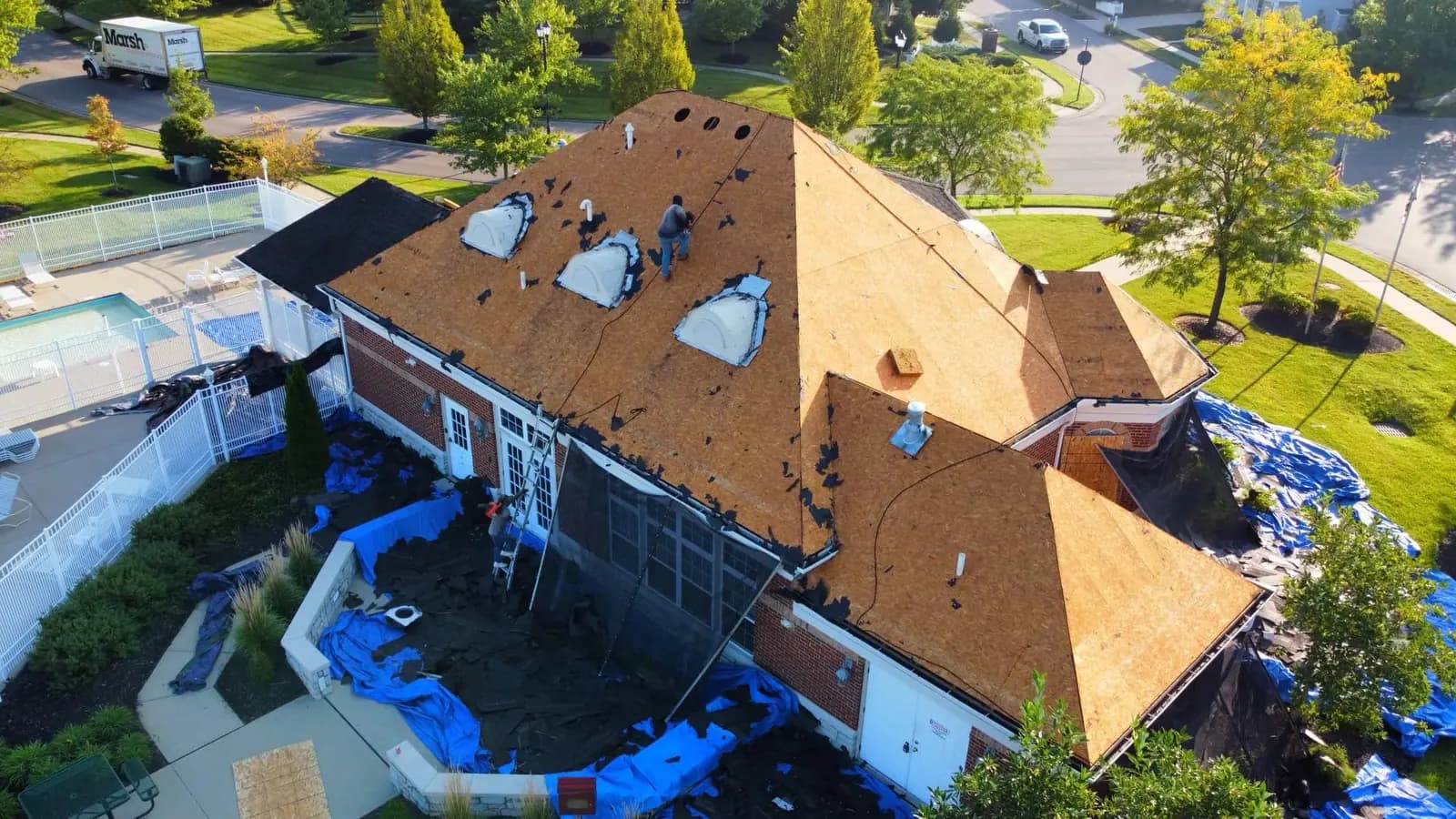 Roofing project in Fishers, IN