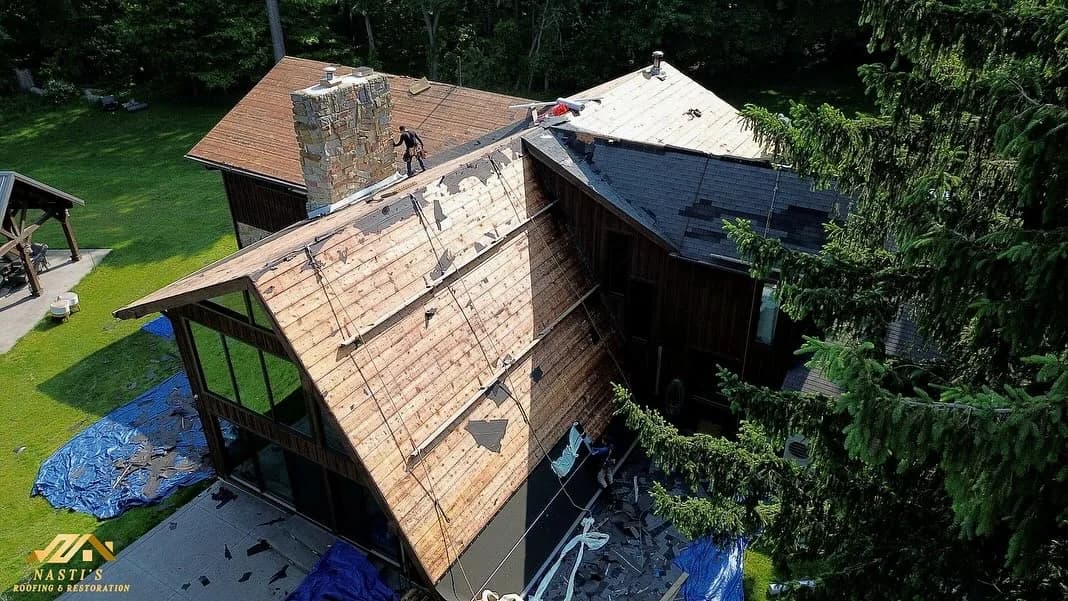 Southside Indianapolis two-story home after roof replacement
