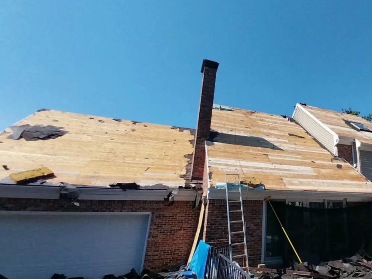 Completed roof replacement on a Franklin Township home, 46239